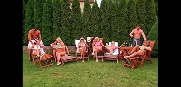  Hard body studes and sweethearts have a fun a luscious sex party